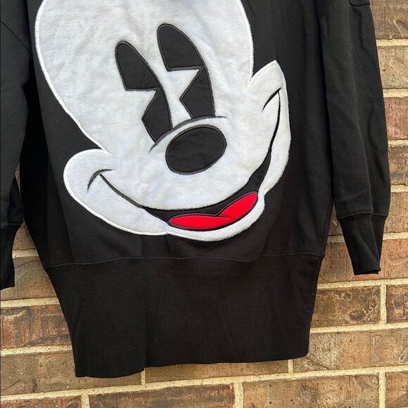 Disney Mickey Mouse Rare Black White Red Hoodie Sweater L - Picture 4 of 12